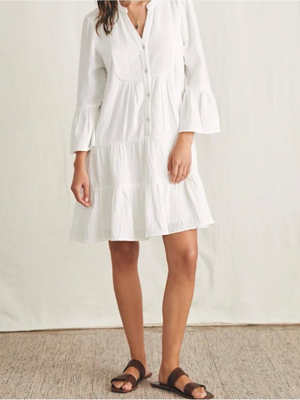 Faherty Dune Cotton Gauze Kasey Dress small - Picture 4 of 9